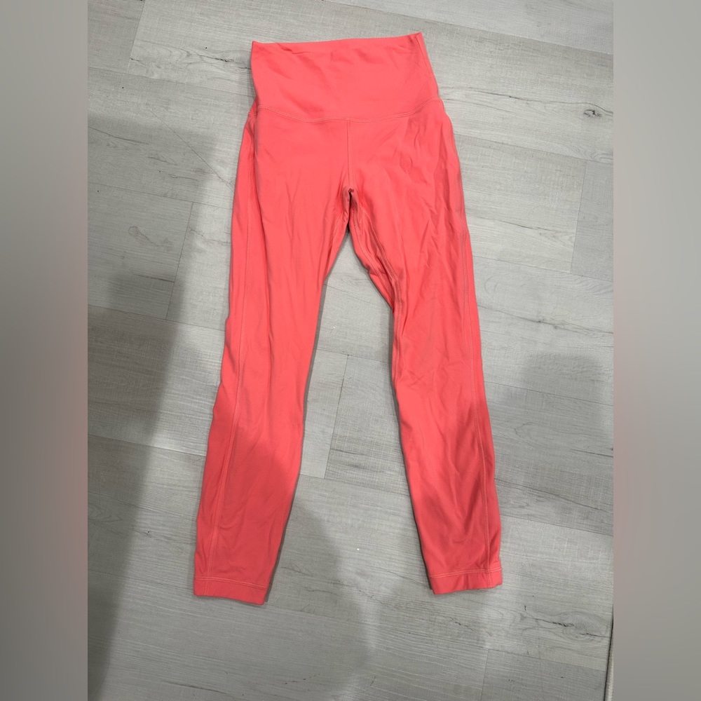 Coral thick leggings from LULU lemon. Brand new worn 1x
